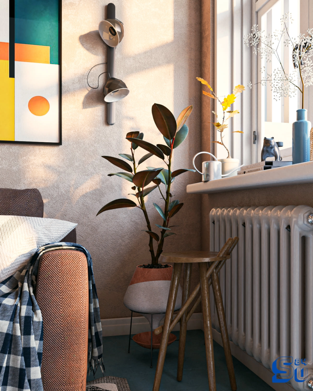 5409.-Living-Room-Interior-Sketchup-File-free-download-by-Tran-Nam-4