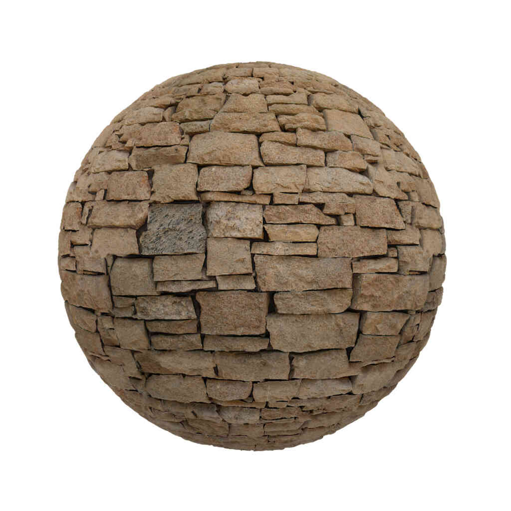 Orange Stone Brick Wall