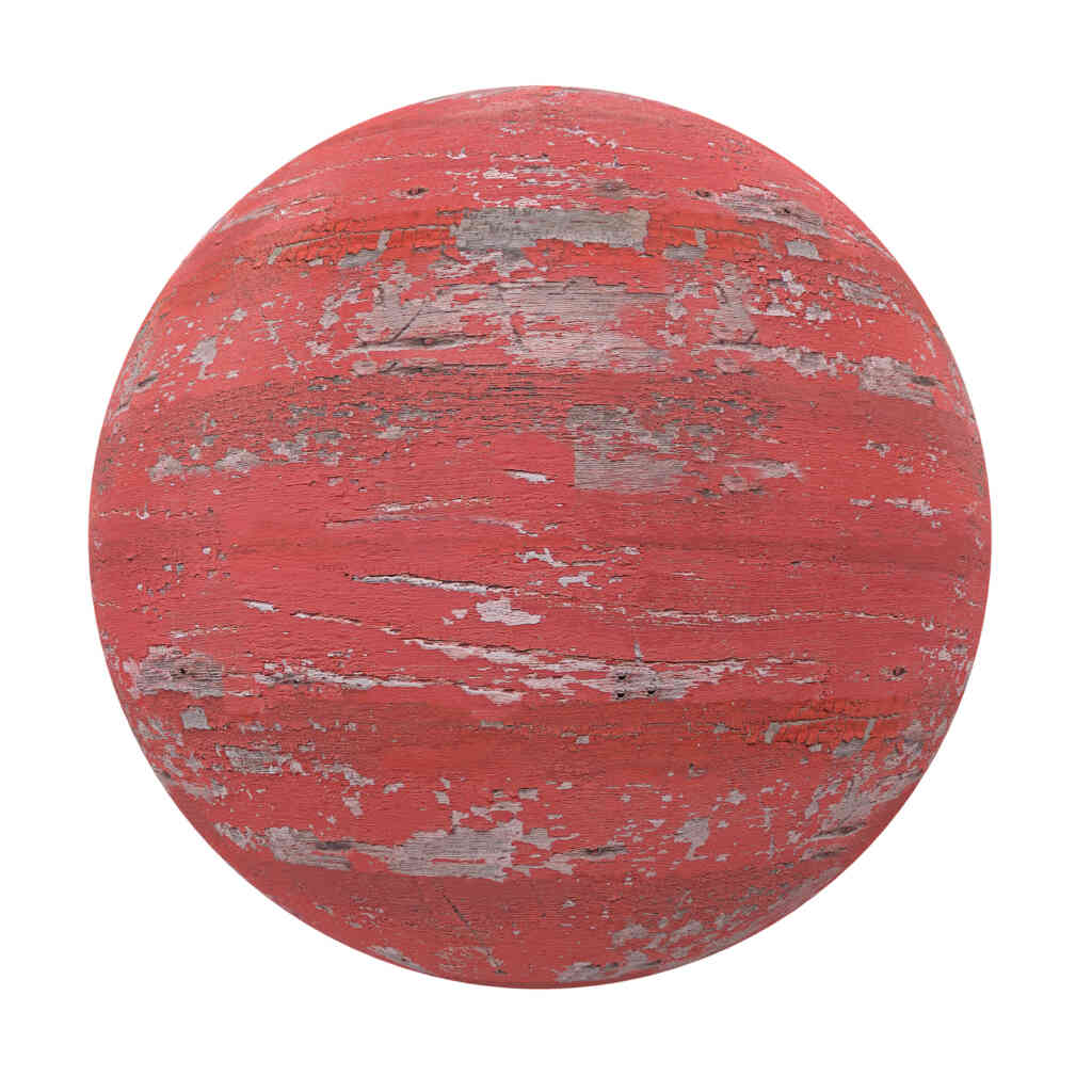 Red Painted Wood 1